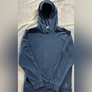 Onia Deep Blue Slub Terry Hoodie (S)